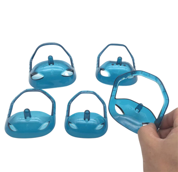 5 pcs Template de Estilo para Barba Mesma Forma Várias Dimensões Modelo de Plástico Transparente para Barbear Ferramenta azul