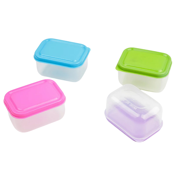 5 pezzi Mini contenitore in plastica per condimenti 3,5×7,5×6,5 cm Contenitore per salse Bottiglia per spezie Ketchup Condimento Scatola portatile 1