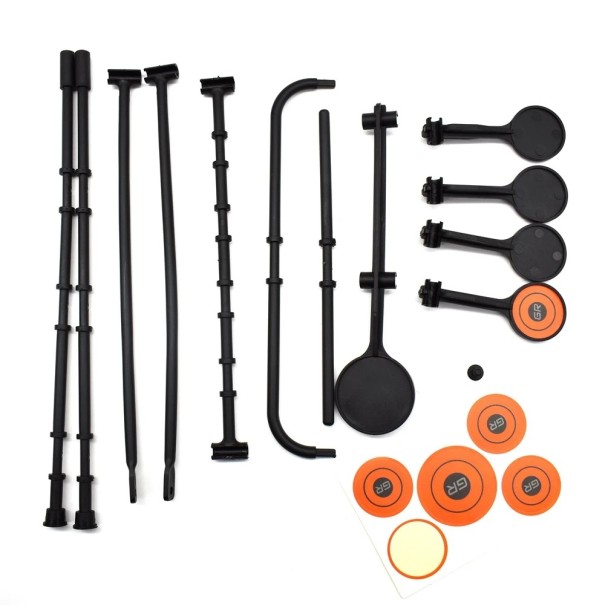 5-Piece Children's Shooting Target 20 x 23 x 31 cm Self-Adjusting Training Stand for Shooting Made of Plastic with Moving Plates 1