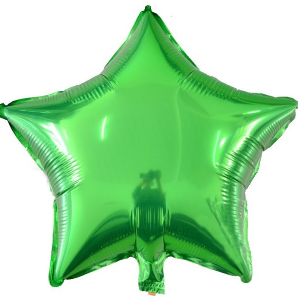 5 stuks Ballonnen - ster in meerdere kleuren groen