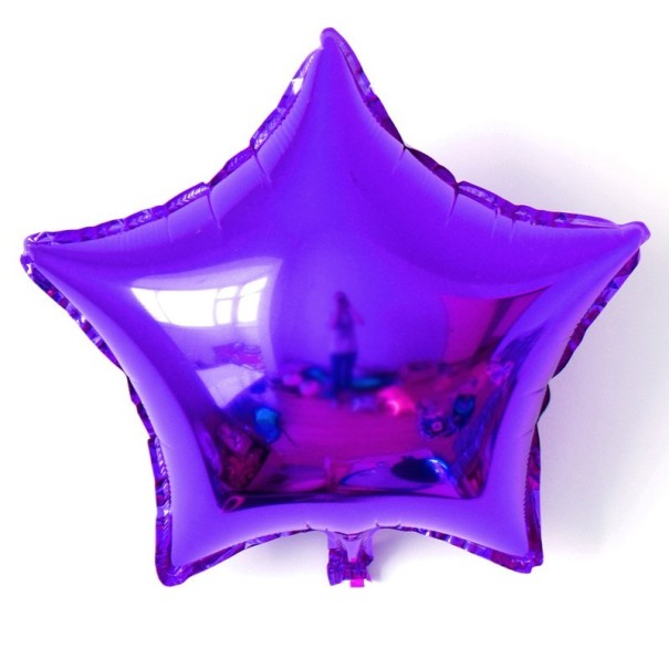 5 unidades de balões - estrela em várias cores roxo