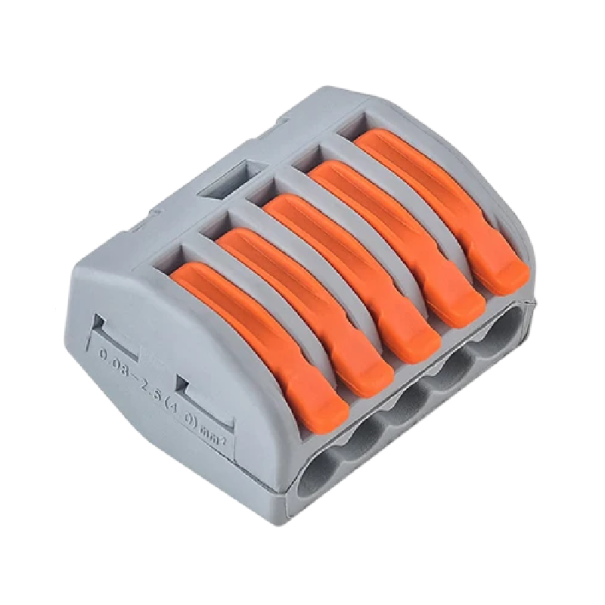 50 bucăți cleme pentru cabluri electrice 5 porturi 32A 450V din plastic PA Conectare rapidă a conductorilor Conectori fără șurub Accesorii pentru instalații electrice 1