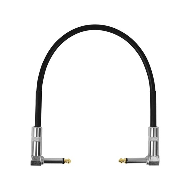 50 cm Guitar Patch Cable with Metal Jack 6.3 mm Right Angle for Effects Pedals Black Guitar Accessories 1