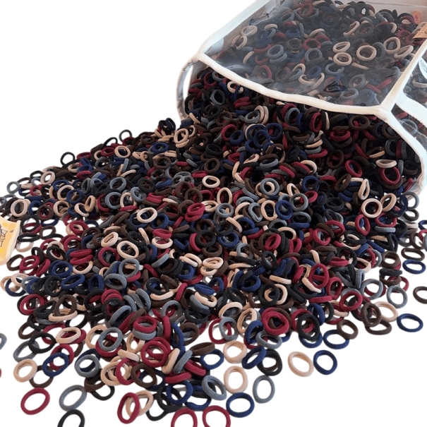 50 ks Gumičky do vlasů Mix barev Elastické dětské gumičky Barevné vlasové doplňky Silikonové gumičky na culík Měkké vlasové gumičky 9