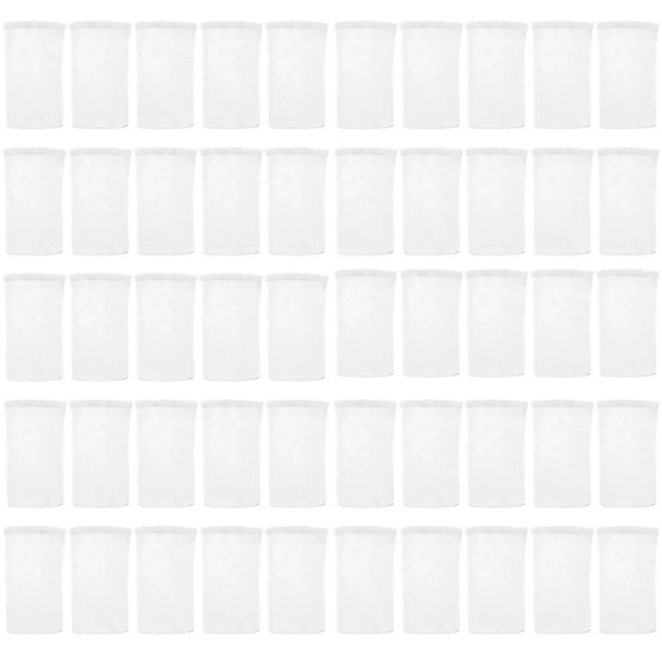 50 pezzi di calze in nylon per skimmer 22x13 cm Coperture filtranti per piscina Protezione del filtro Pulizia dell'acqua Grande confezione per manutenzione 1