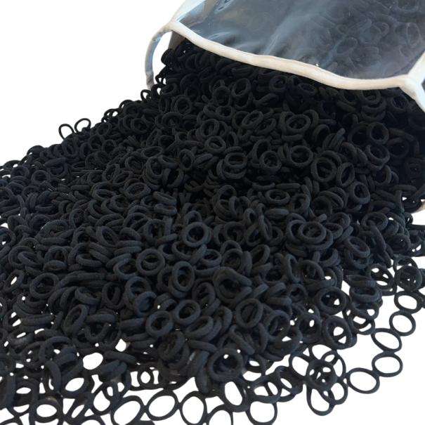 50 pezzi Gumi per capelli Monocromatiche Gumi elastiche per bambini e adulti Accessori per capelli delicati Gumi resistenti per acconciature Gumi per capelli pratiche nero