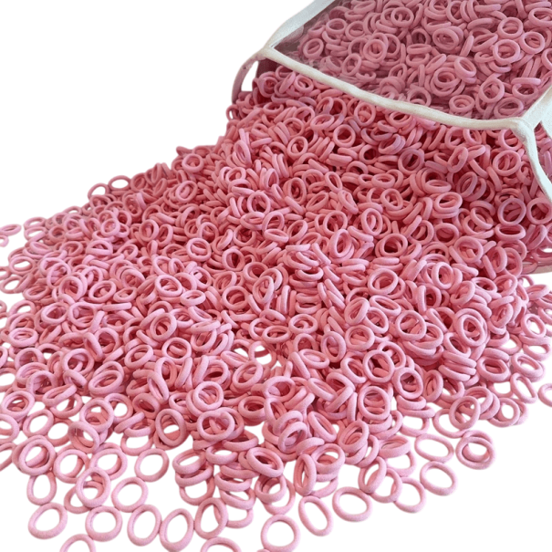 50 pièces Élastiques à cheveux de la même couleur Élastiques pour enfants et adultes Accessoires capillaires délicats Élastiques résistants pour coiffures Élastiques pratiques pour cheveux rose