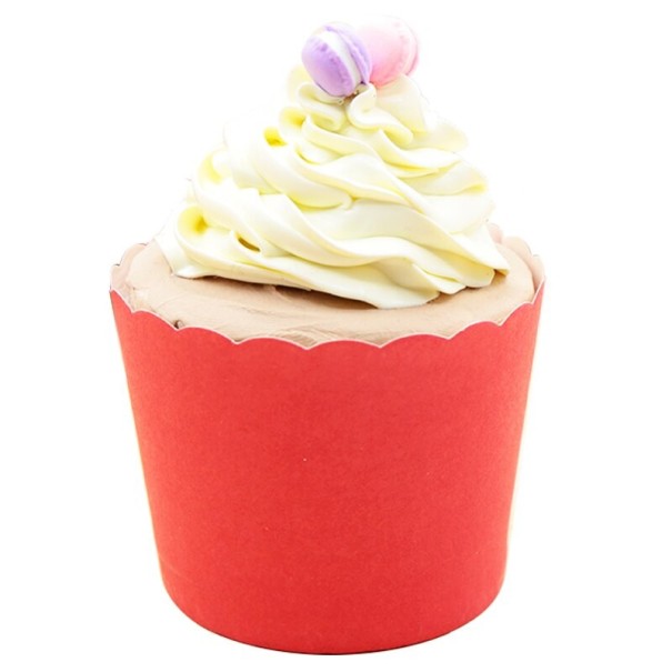 50 pz Pirottini per cupcakes pastello rosso
