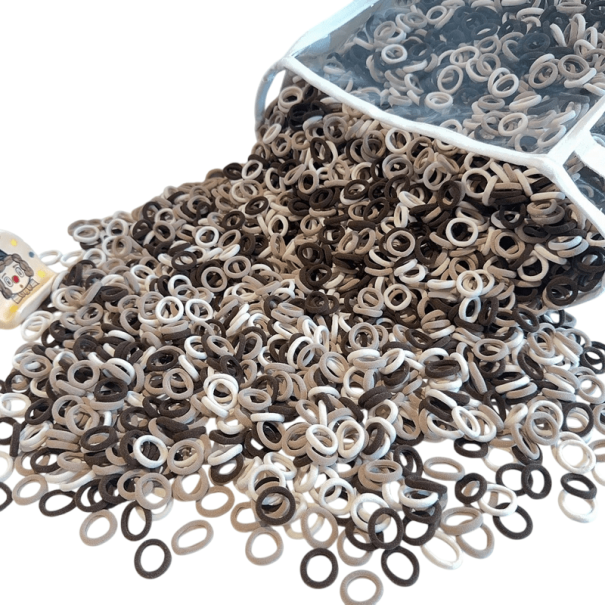 50 stuks haarscrunchies, mixkleuren, elastische kinderscrunchies, kleurrijke haaraccessoires, siliconen paardenstaarthouders, zachte haarscrunchies 10