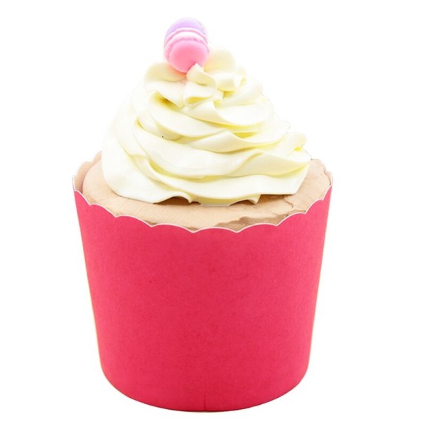 50 stuks pastel cupcakes donkerroze