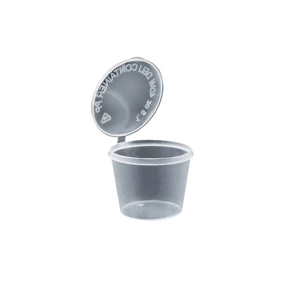 50 stuks plastic sauscontainers 40 ml met deksels wegwerpcontainers voor dressings sojasaus kruiden magnetron vaatwasser vriezer herbruikbaar 1