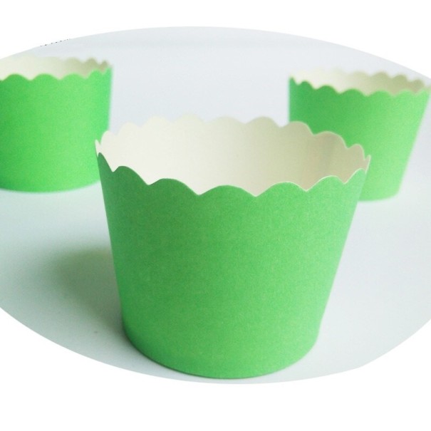 50 unid. Formas para cupcakes pastel verde