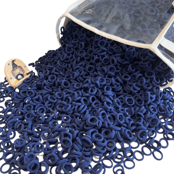 50 unidades Gumiças para cabelo de cor única Gumiças elásticas para crianças e adultos Acessórios capilares delicados Gumiças resistentes para penteados Gumiças práticas para cabelo azul