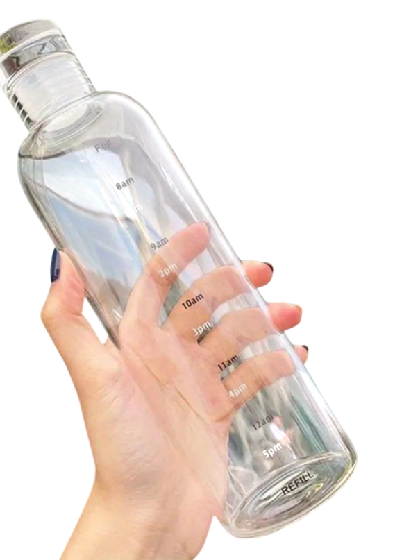 500 ml Sports Water Bottle Lightweight Plastic Hydration Bottle with Leak-proof Lid Ergonomic Design Wide Mouth Practical for Travel and Sports Transparent