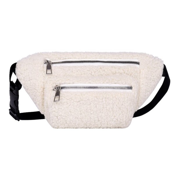 T807 fannypack för kvinnor krämfärgad