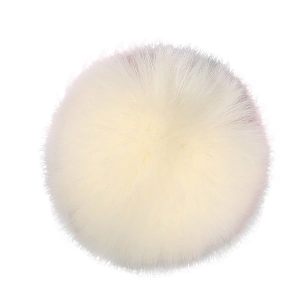Gorro con pompón de piel J3502 beige