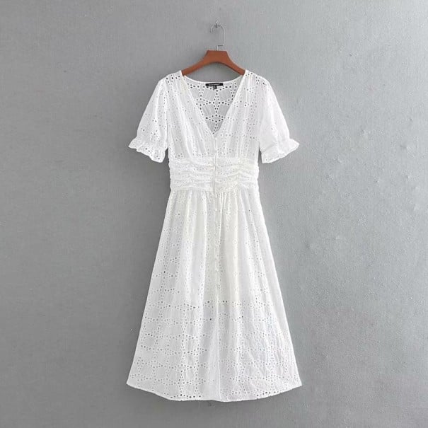 Vestido blanco de encaje M