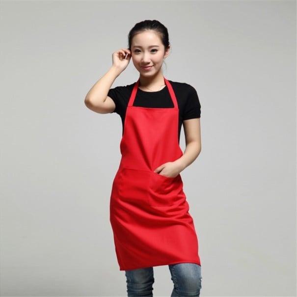 Delantal de cocina rojo