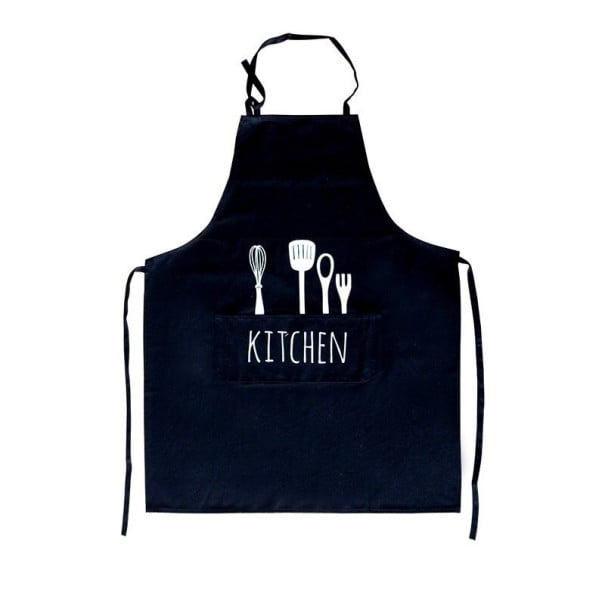 Delantal de cocina con estampado COCINA J701 negro