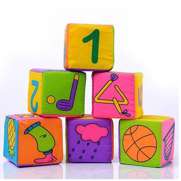 Cubes de jeu doux 6 pcs 2