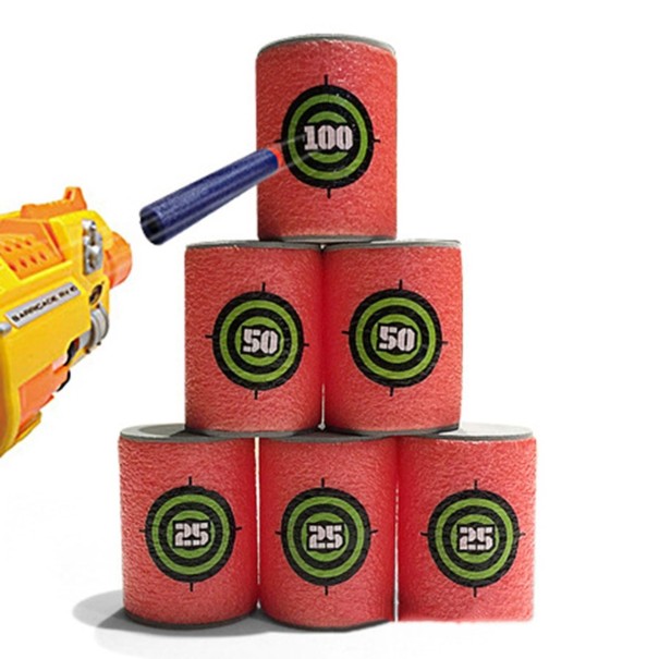 Mjukt mål i form av en burk lämplig för Nerf 6 st. 1