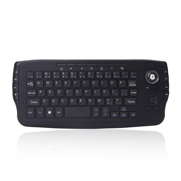Mini bezdrôtová klávesnica s Trackball čierna