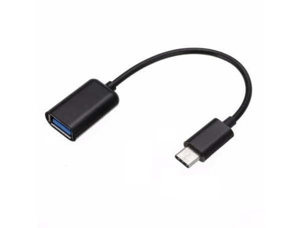 USB-C till USB-adapter med kabel för att ansluta flashminne eller mus till telefon och bärbar dator Hona USB-A Svart färg Längd 20 cm 1