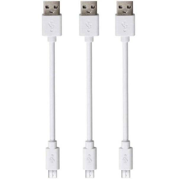 USB till Micro USB laddningskabel 3 st vit