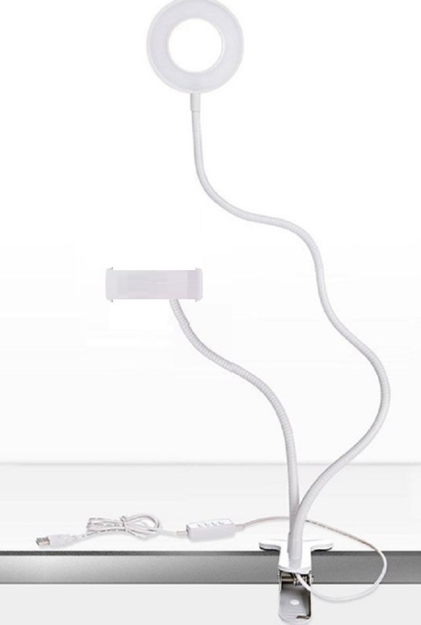 Justerbar LED fotolampa vit