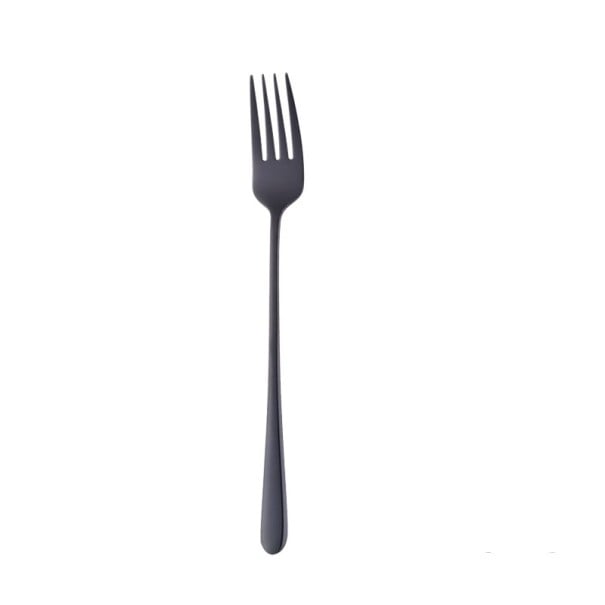 Tenedor de acero inoxidable negro