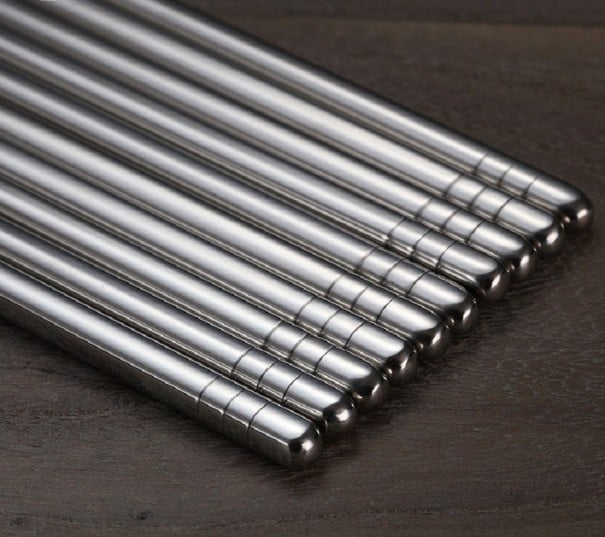 Palillos de acero inoxidable 5 pares 1