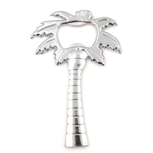 Palmformad flasköppnare silver