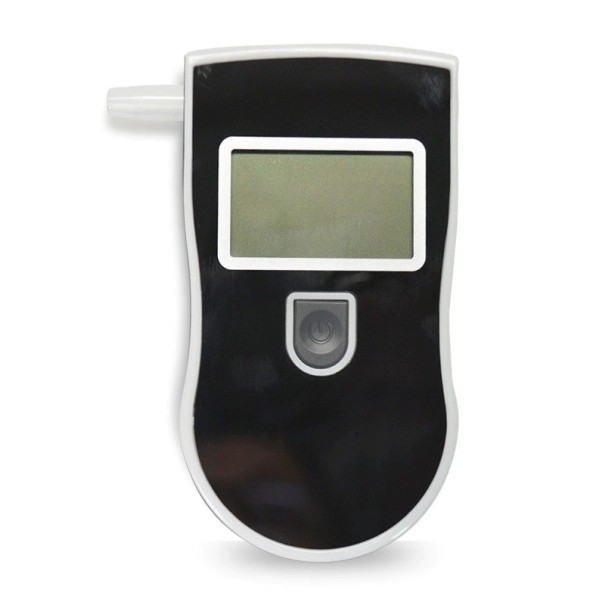 Digital alkoholtestare med halvledarsensor Belyst LCD-skärm Noggrannhet 0,1 ‰ Mått 11,2 x 6,1 x 2,9 cm Inklusive 5 munstycken 1
