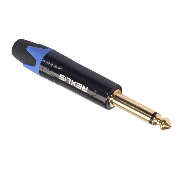 6,35 mm jack mannelijke connector blauw
