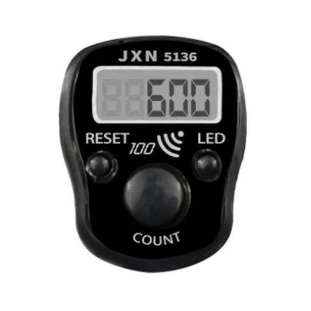 6-cyfrowy ręczny licznik elektroniczny, cyfrowy timer LCD, plastikowy czujnik zliczający kroki i czas czarny