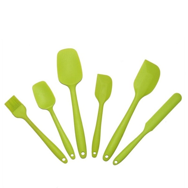 6 db szilikon gumibetét spatula zöld