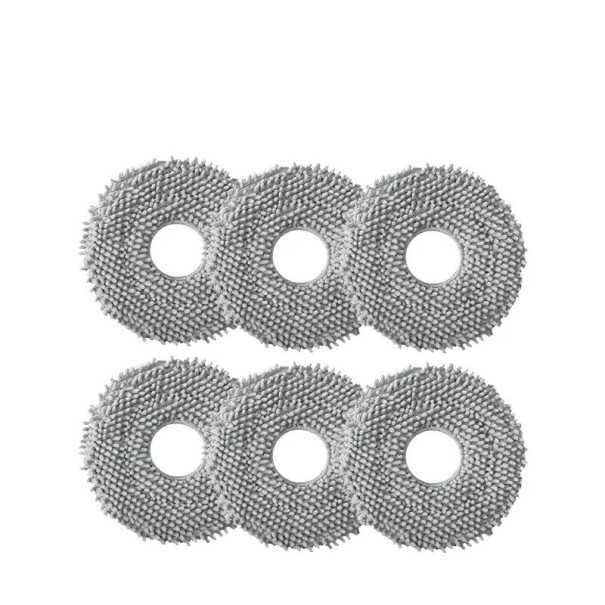 6 Grey Mopping Discs for Robotic Vacuum Cleaner Replacement Microfibre Mop Discs Replacement Accessories for Thorough Floor Cleaning 1