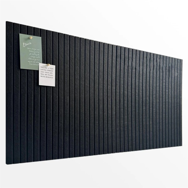 6 kpl mustia seinätauluja 30 × 30 cm Itsekiinnittyvä seinätaulu muistiinpanojen ja valokuvien kiinnittämiseen toimistoon kotiin 1
