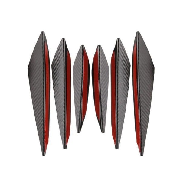 6 pcs de molduras de proteção para para-choques 20 cm 16,5 cm 13,5 cm Conjunto universal contra colisões com padrão em carbono Decorações de tuning 1