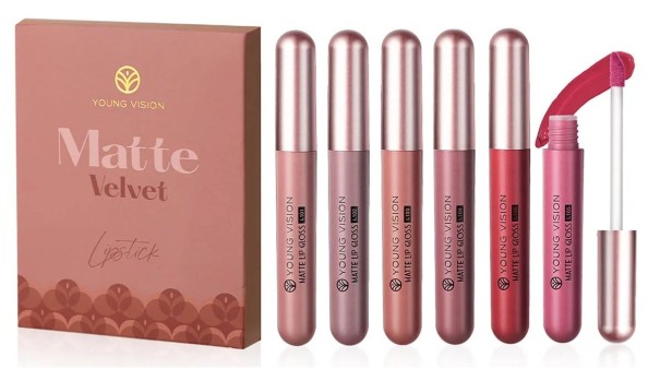 6 pcs set de lápices labiales líquidos mate de larga duración Cobertura intensa textura uniforme para un maquillaje de labios destacado 1