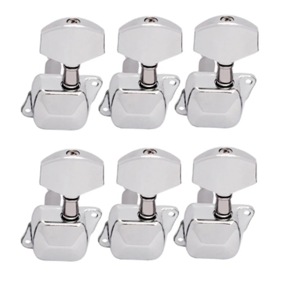 6 pcs Tuning Machines Y-02 Semi-Closed Tuning Pegs for Guitar Strings Metal Heads with 1:15 Gear Ratio Stable Tuning for Acoustic Guitar 1
