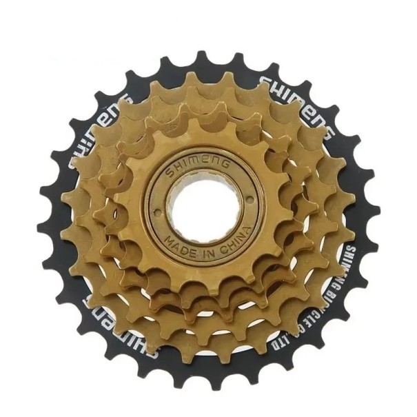 6 sebességes szabadonfutó 14-28T, pozicionálás nélkül, MTB és országúti kerékpárokhoz, rozsdamentes acél, 34mm belső menettel fekete