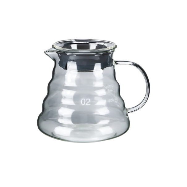 600ml Fierbător de cafea din sticlă borosilicată, carafă manuală pentru prepararea cafelei, fierbător rezistent la căldură pentru partajarea 1