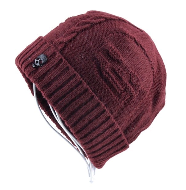 Snygg skull cap för män J944 röd