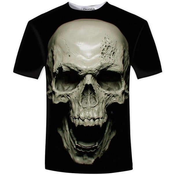 Herr 3D T-shirt - Vampyrskalle L
