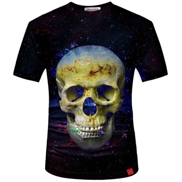 Herr 3D T-shirt - Rymdskalle L