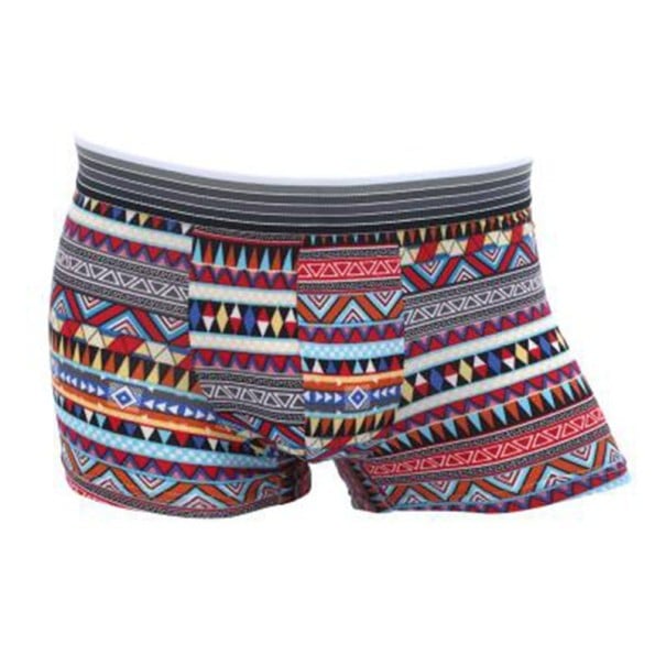 Herrfärgade boxershorts med mönster M 1