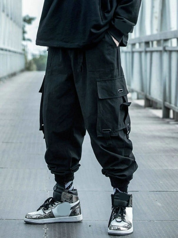 Pantalons pour hommes F1459 noir XS