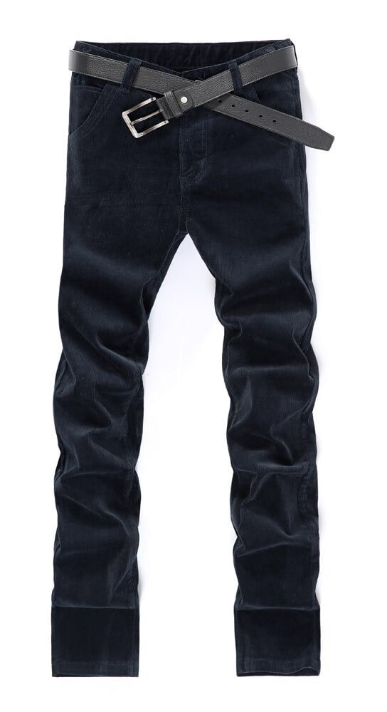 Pantalons pour hommes F1627 bleu foncé 30