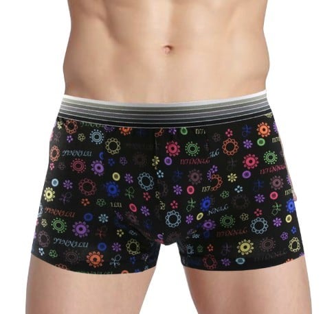 Snygga boxershorts för män med färgglatt tryck M